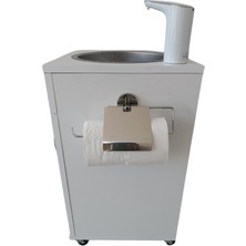 Baybil Media Mobil Seyyar Lavabo Beyaz Küçük Boy