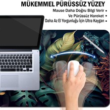 Asmat Paw Xxl 90*40 cm Tropikal Desenli Rahat Çalışma ve Oyun Klavye Mausepad /klavye ve Fare Altlığı