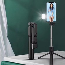 Store Kendiliğinden LED Işıklı Kumandalı Uzayabilen Selfie Çubuğu,masa Üstü Tripod