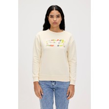 Re-Carina Beyaz Kadın Sweatshirt