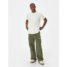 Koton Basic Tişört Slim Fit Bisiklet Yaka Kısa Kollu Dokulu