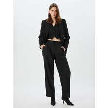 Koton Kumaş Pantolon Pileli Cep Detaylı Düz Paça