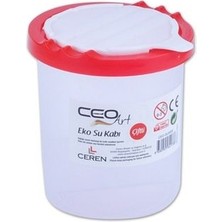 Ceo Su Kabı 1 Adet Çift Bölmeli Fırça Temizleme Kabı Karışık Renk ve Ölçülerle