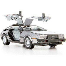 3D Metal Puzzle Bulmaca Geleceğe Dönüş Delorean Zaman Makinesi Araba Modeli Yapı Seti