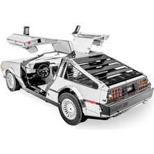 3D Metal Puzzle Bulmaca Geleceğe Dönüş Delorean Zaman Makinesi Araba Modeli Yapı Seti