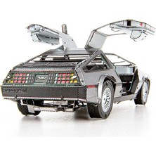 3D Metal Puzzle Bulmaca Geleceğe Dönüş Delorean Zaman Makinesi Araba Modeli Yapı Seti