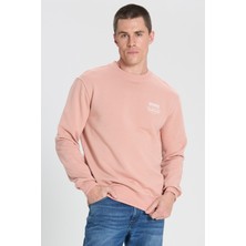 Wrangler Regular Fit Normal Kesim Bisiklet Yaka Pembe Sweatshirt