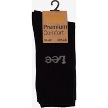 Lee Unisex 3'lü Paket Siyah Çorap
