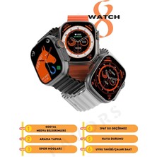 Samsung Galaxy S23 Ultra Uyumlu Çocuk Yetişkin Trncu Akıllı Saat Watch 8 Son Tasarım T800 Ultra