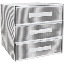 Üç Bölmeli Çekmece - Gri (4396)