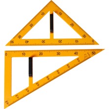 Vanmbo 2 Adet Büyük Matematik Geometri Cetveli Saplı Matematik Geometri Aracı Beyaz Tahta Için (Yurt Dışından)