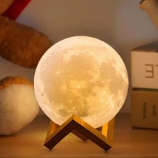 3D Touch Control Moon Table Lights 16 Renkli Dokunmatik Ay Görünümlü Dekoratif Lamba