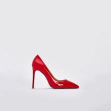 Togo Kadın Stiletto 060061 , Kırmızı Rugan, 36