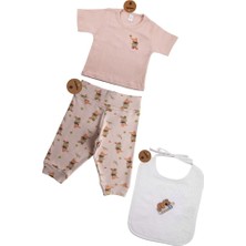 Bross Bebek Alt Üst Önlük %100 Pamuk Takım  BNL-0024