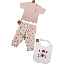 Bross Bebek Alt Üst Önlük %100 Pamuk Takım  BNL-0024