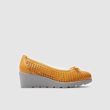 Togo Kadın Dolgu Topuk Ayakkabı 051326, Sarı, 39