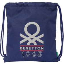 Benetton Ipli Sırt Çantası Benetton Varsity Gri Lacivert 35 x 40 x 1 cm (Yurt Dışından)