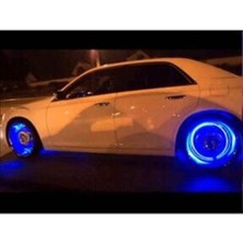 İnfeta 1 Çift LED Işıklı Hareket Sensörlü Mavi Işıklı Bisiklet Araba Motor Sibop Kapağı Lambası