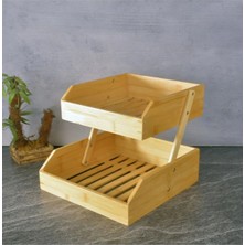 SİHİRLİ AYAKLAR Bambu Iki Katlı Sebze- Meyvelik