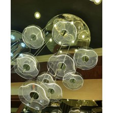 LED Aydınlatmalı 10 Kollu Modern Avize