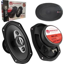Moonstar Oto Hoparlör Oval 1000W 2 Adet Kapaklı Moonstar MS-69C5