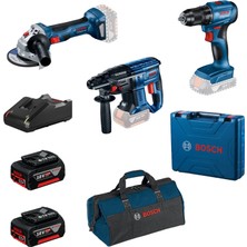 Bosch Professional Gsr 185-LI + Gws 180-LI + Gbh 180-LI 2X4.0AH Akülü Kombo Kit - 0615990N1Y