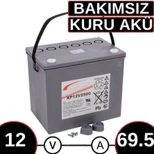 Exide 12V 69.5AH Kuru Tip Akü XP12V2500