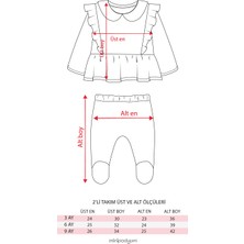 Minipodyum Kız Bebek Patikli Yeni Doğan Pamuklu Alt Üst Takım