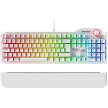 Rampage Hydra R6 Beyaz Red Switch Stormy Beyaz Kulaklık  Makrolu Rgb Mouse + Mousepad 4lü Oyuncu Seti