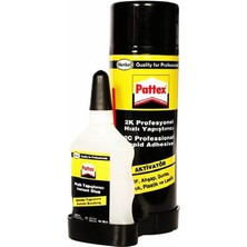 Pattex 2k Profesyonel Hızlı Yapıştırıcı, 200ML Aerosol+ Net 50 ml Siyano Yapıştırıcı