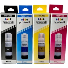 Printwell Epson 101 Muadil Mürekkep Seti