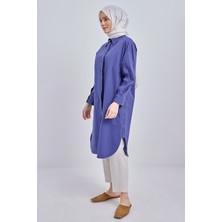 Allday 24DS51252AL0 Kadın Relax Pamuklu Poplin Gömlek Tunik