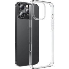 Case 4u Apple iPhone 16 Pro Max Uyumlu Kılıf Kamera Korumalı Yumuşak Şeffaf Ince Süper Silikon Şeffaf