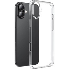 Case 4u Apple iPhone 16 Plus Uyumlu Kılıf Kamera Korumalı Yumuşak Şeffaf Ince Süper Silikon Şeffaf