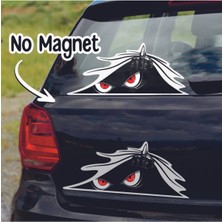 Özkaş 3D Sticker Karanlık Gözler Oto Sticker, Motorsiklet, Kask, Laptop Sticker 11X4 cm Oto Aksesuar