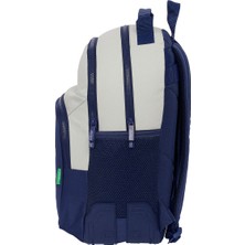 Benetton Okul Çantası Benetton Varsity Gri Lacivert 32 x 42 x 15 cm (Yurt Dışından)