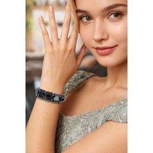 Pozitif Doğal Taş Hematit Bileklik Elastik Yapılı 543-2