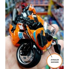 Hepsilazım Honda Cbr Oyuncak Motor Diecast Motorsiklet Metal Model Araç Çek Bırak Koleksiyon 13 cm