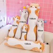 Catherine Shop Peluş Kedi Yumuşak Çocuk Peluş Oyuncak Yastık Uzun Pamuk Yavru Kedi Sevimli Oyuncak Doldurulmuş Hayvan Oyuncak Kızlar Için (Gri 50CM/19.7IN) (Yurt Dışından)