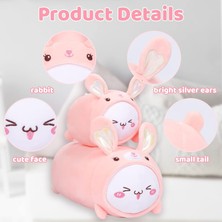 Catherine Shop Sevimli Kedi Tavşan Peluş Yastık 20.32 cm Yavru Tavşan Dolması Hayvan Yumuşak Kawaii Kedi Peluş Oyuncak Tavşan Kostüm Oyuncak Çocuklar Hediye (Yurt Dışından)