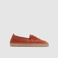 Kadın Casual Espadril Ayakkabı [060034], Kiremit Süet, 40