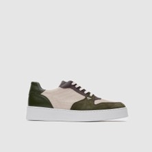 Erkek Sneaker Ayakkabı [052128], Haki Yeşil -Bej, 40
