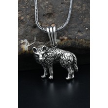 Prestige Gümüş Kurt (Bozkurt) 925 Ayar Gümüş Erkek Kolye Zincir 901157