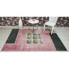 Madalyon Patchwork El Dokuma Antik Anadolu Halısı Flower Window