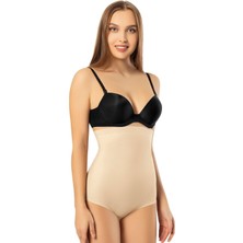 Balenbi Kadın Lazer Kesim Yüksek Bel 1 Beden Incelten Premium silikonlu Slip Korse 1040