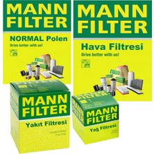 Mann Vw Golf 5 1.4 Tsı Filtre Bakım Seti 2006-2009 Cax 4F Hava-Yağ-Yakıt-Normal Polen