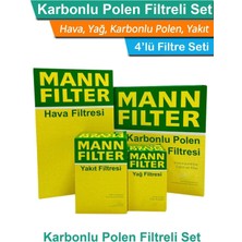 Mann Fılter Skoda Fabia 1.2 Tsı Benzinli Mann Filtre Seti 2015-2017 | Hava Yağ Yakıt Karbonlu Polen