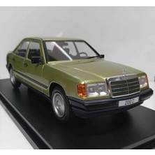 Mcg 1:18 1984 Mercedes-Benz 200 D_ (W124) Kapalı Gövde Metal Model (Yeşil Tonu)