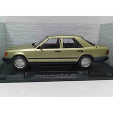 Mcg 1:18 1984 Mercedes-Benz 200 D_ (W124) Kapalı Gövde Metal Model (Yeşil Tonu)