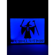 Domini Gandalf Lord Of The Rings- Rgb Led Işıklı 3 Boyutlu Tabela - 20 cm   x  15 cm   x  2 cm  (Bluetooth Kontrollü)